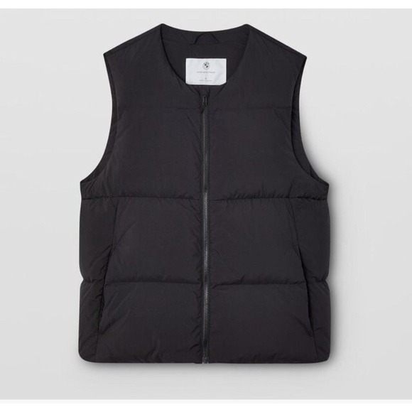 BMW Goods With Freude Men's Black Puffer Gilet Vest Size S NWT $225 - Picture 1 of 10